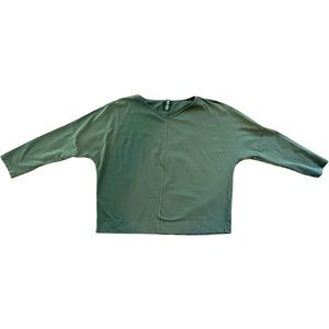 Designer Japanese khaki dolman sleeve blouse